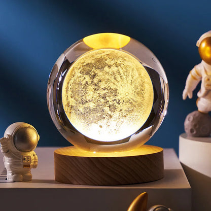 3D Galaxy Crystal Globe